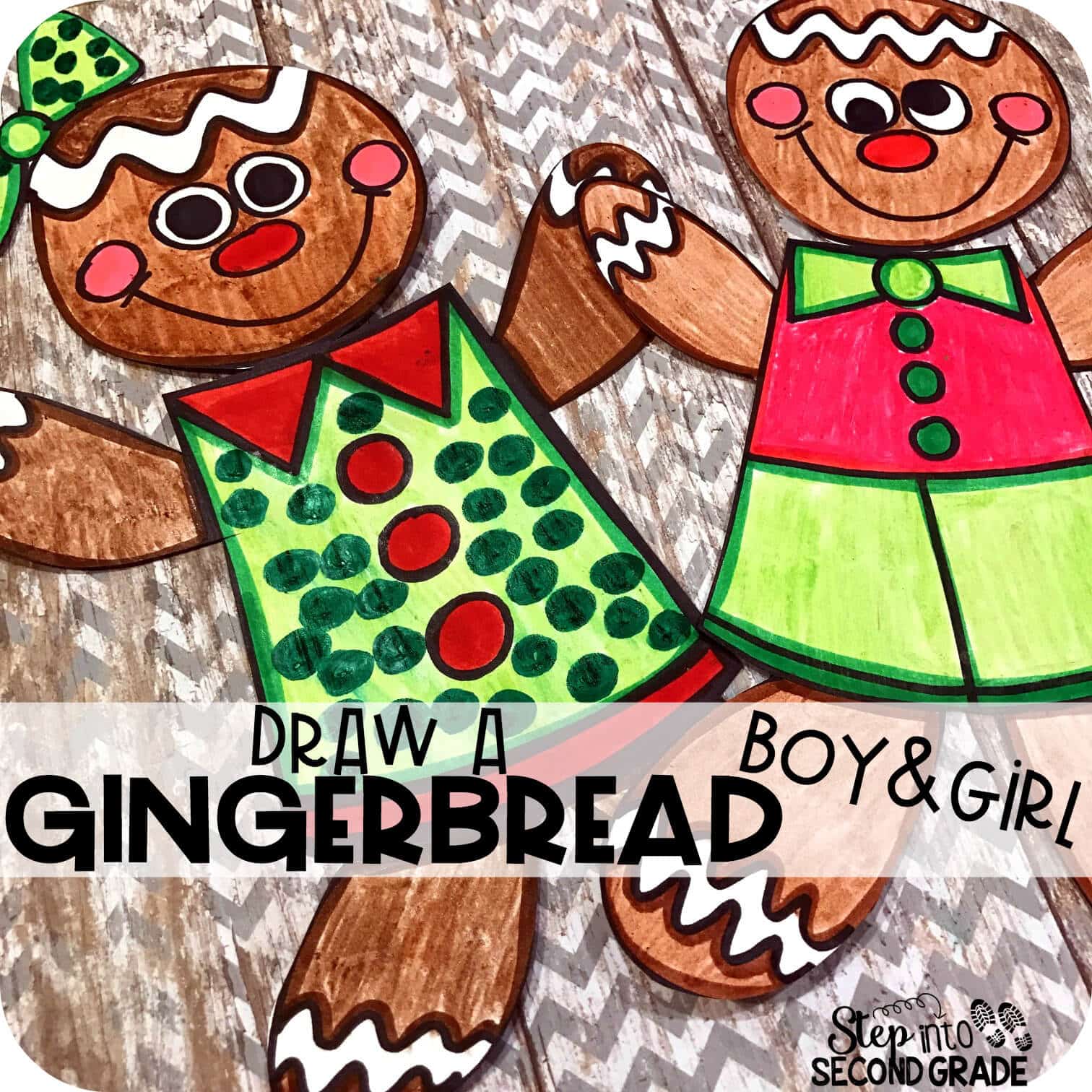Draw a Gingerbread Boy and Girl! - Amy Lemons