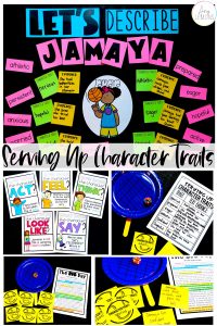 Character Traits Anchor Chart Activity