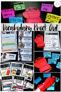 Vocabulary Activities Words Definitions