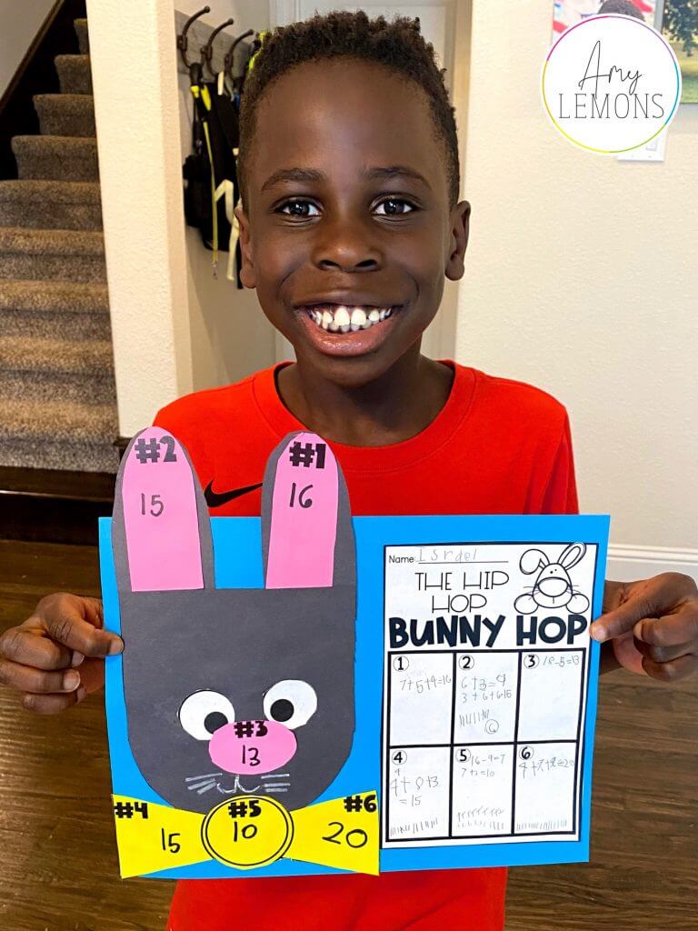 bunny craft word problems 1st grade