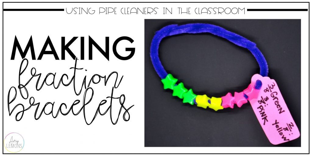 pipe cleaners fraction bracelets