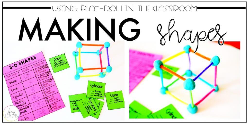 using play doh for making shapes