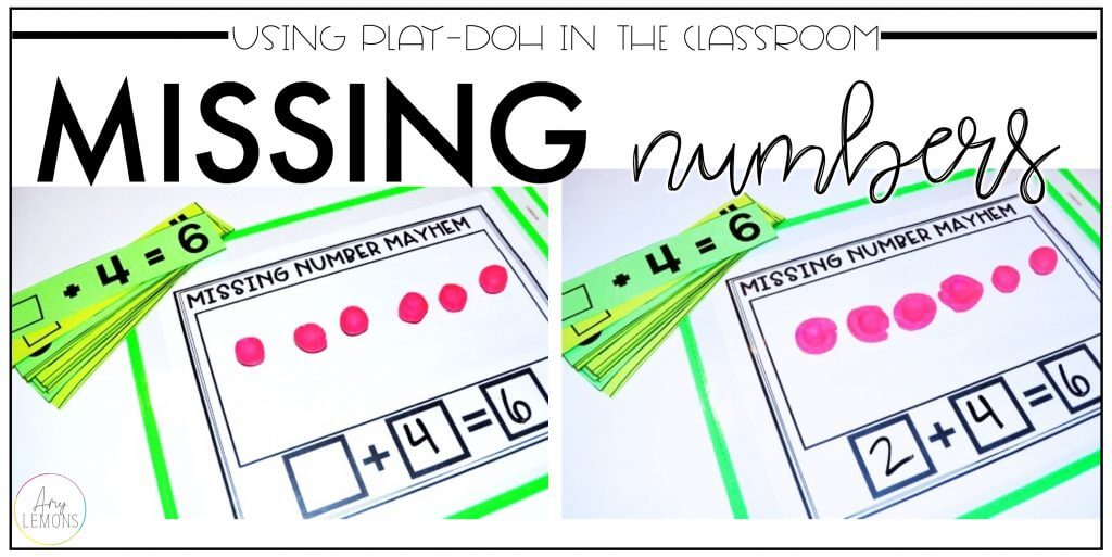 using play doh for missing numbers
