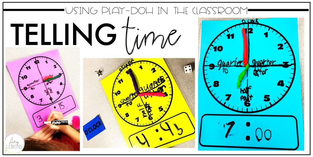 using playdoh for telling time