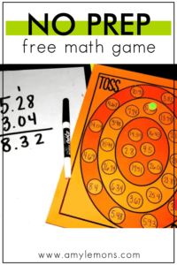 no prep free math game