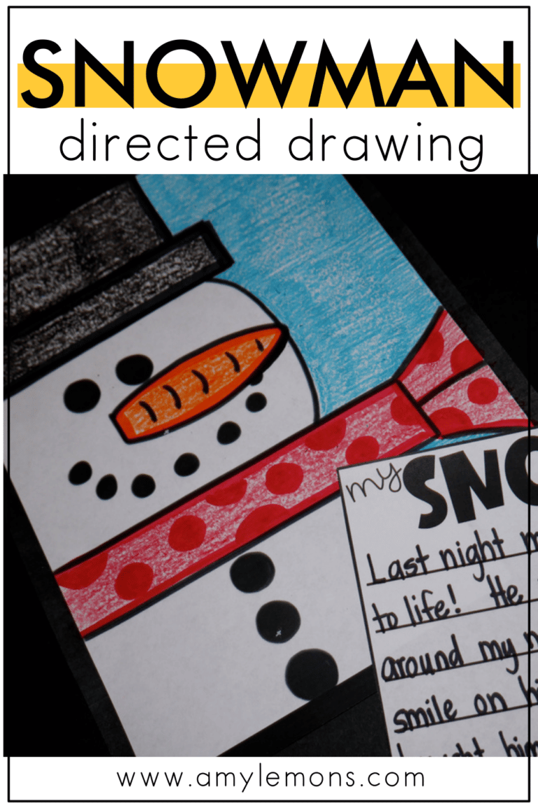 snowman directed drawing
