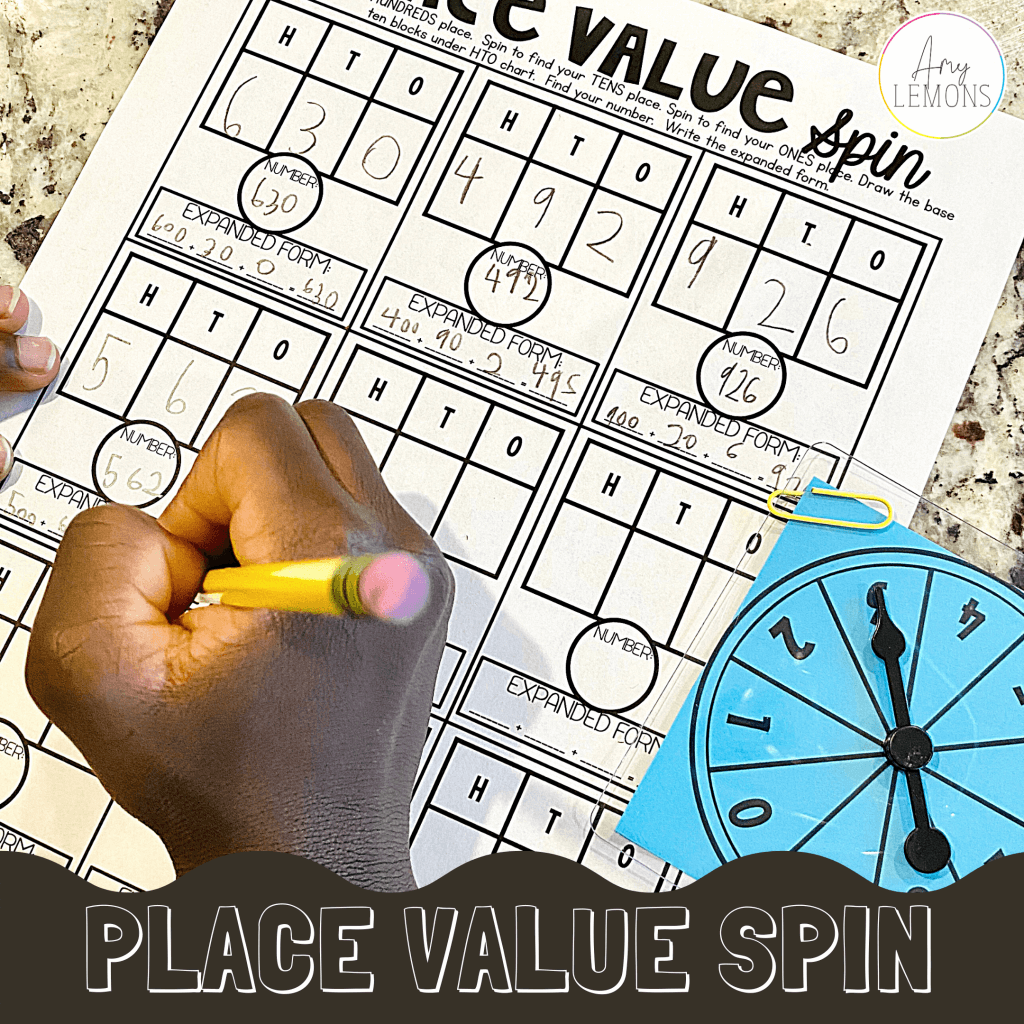 game place value spin expanded form 1
