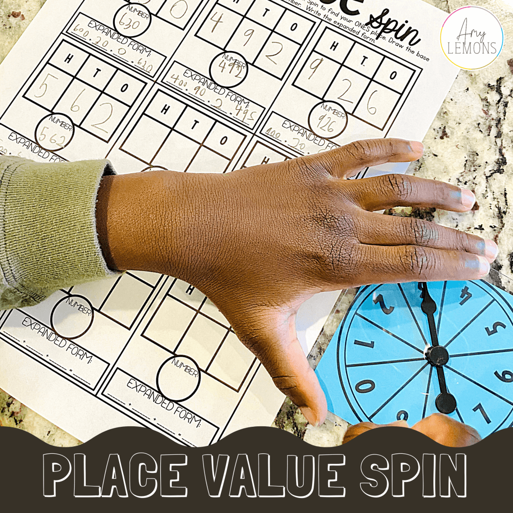 place value spin game