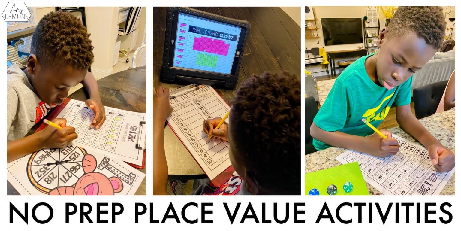 No Prep Place Value Activities - Amy Lemons