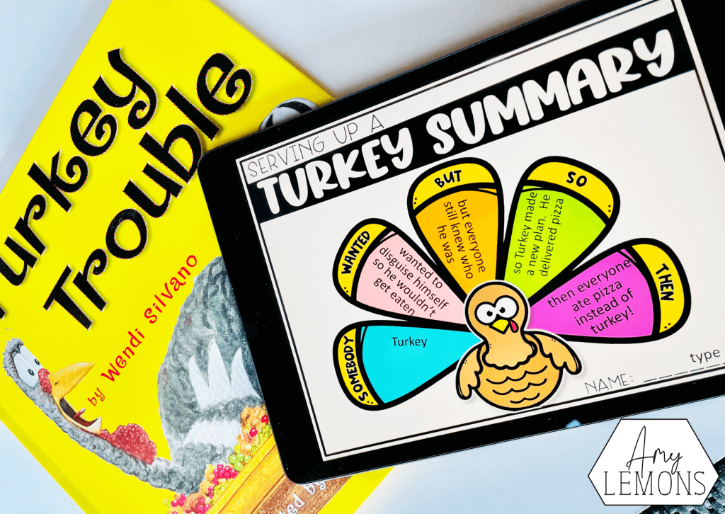 turkey summary book activity