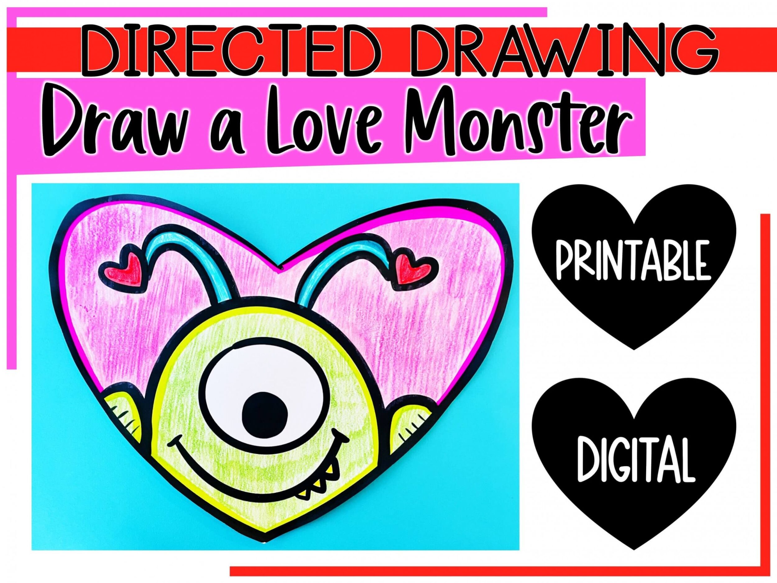 Valentine’s Day Directed Drawing FREEBIE Amy Lemons