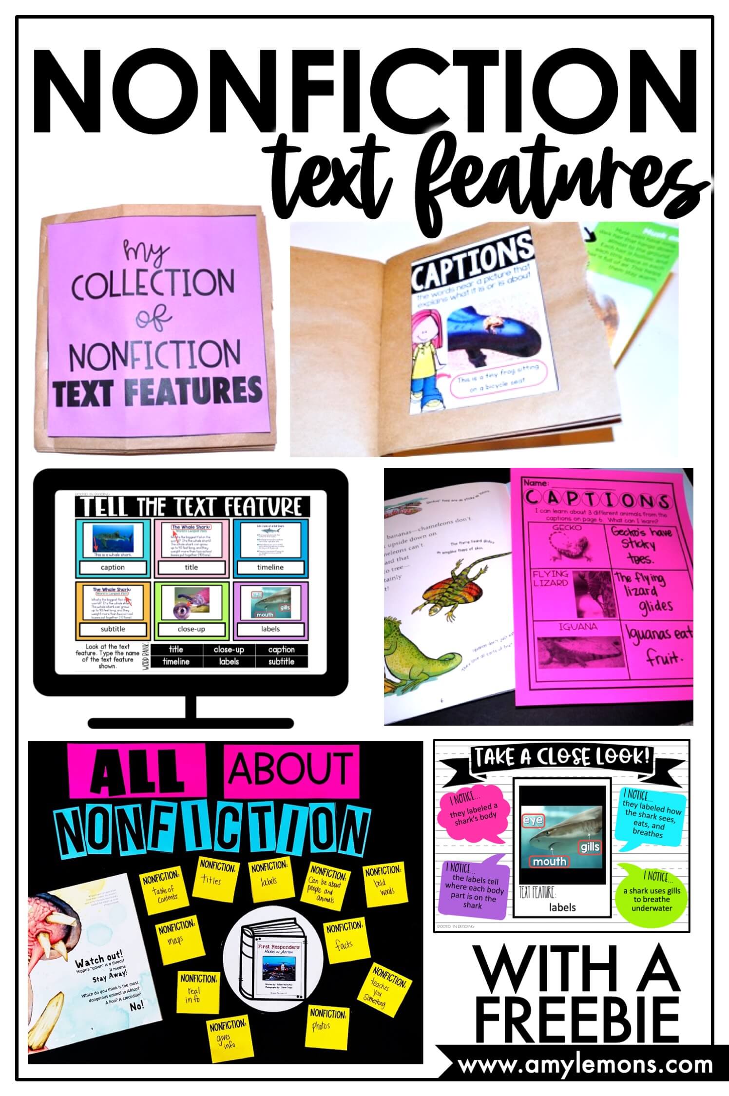 Teaching Nonfiction Text Features in the Classroom - Amy Lemons Regarding Text Features Worksheet 3rd Grade