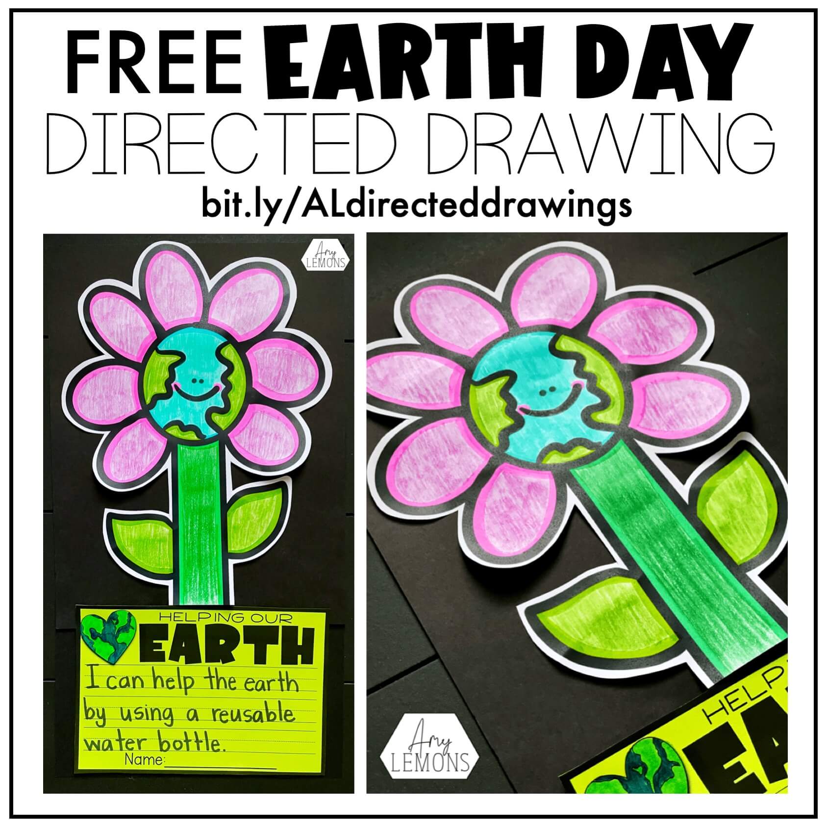 free directed drawing earth day