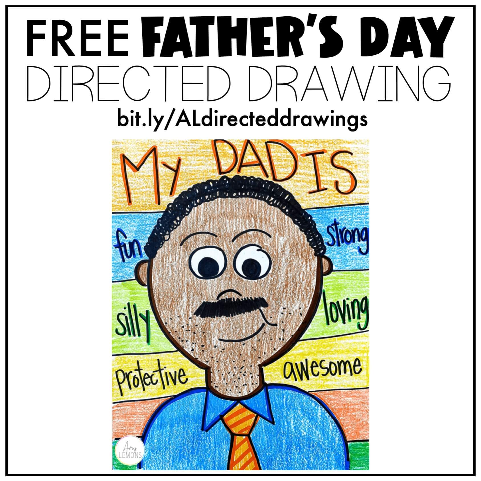 free directed drawing fathers day