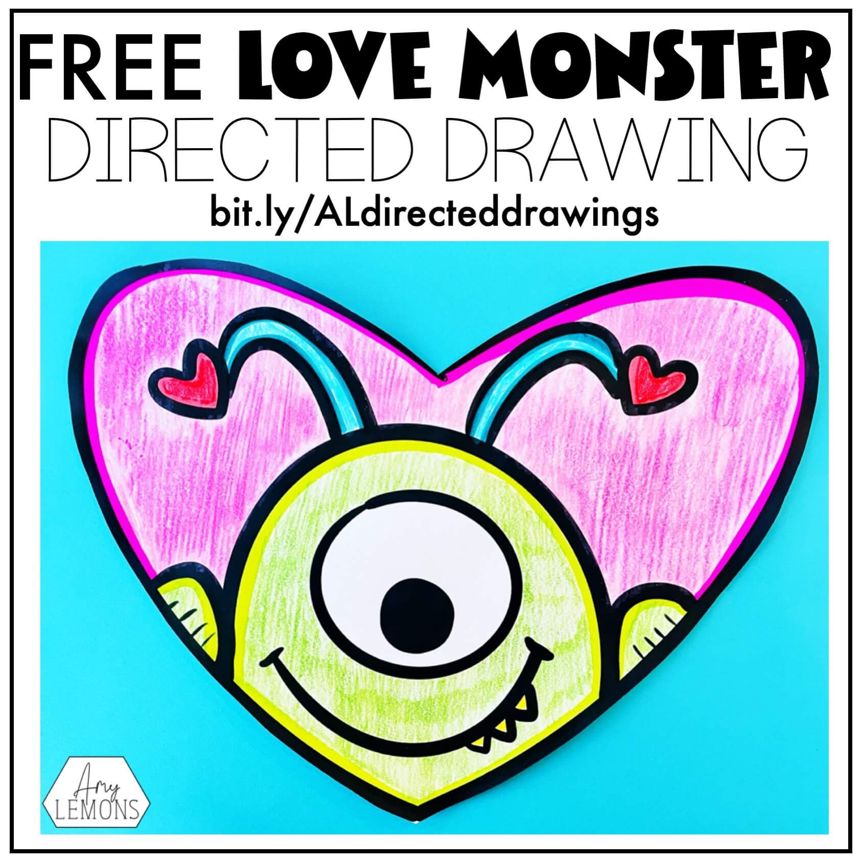 free directed drawing love monster