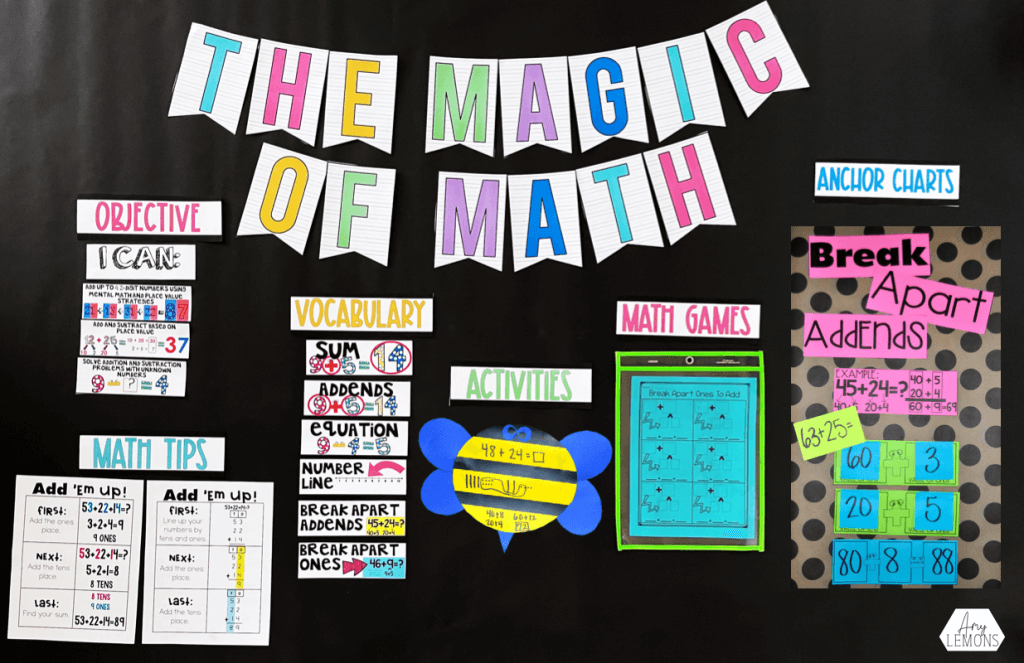 math focus bulletin board