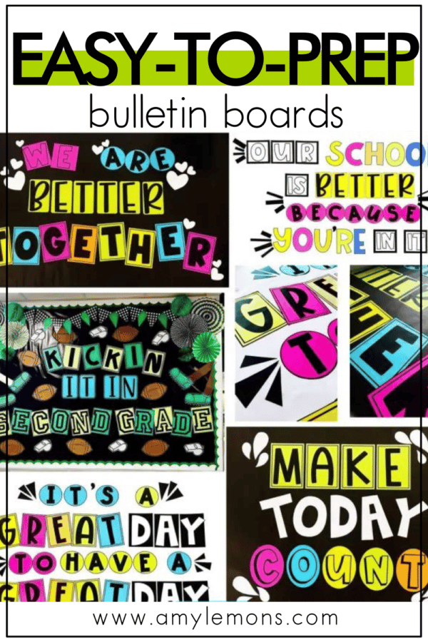Easy to Prep Bulletin Board Ideas plus a FREEBIE! - Amy Lemons