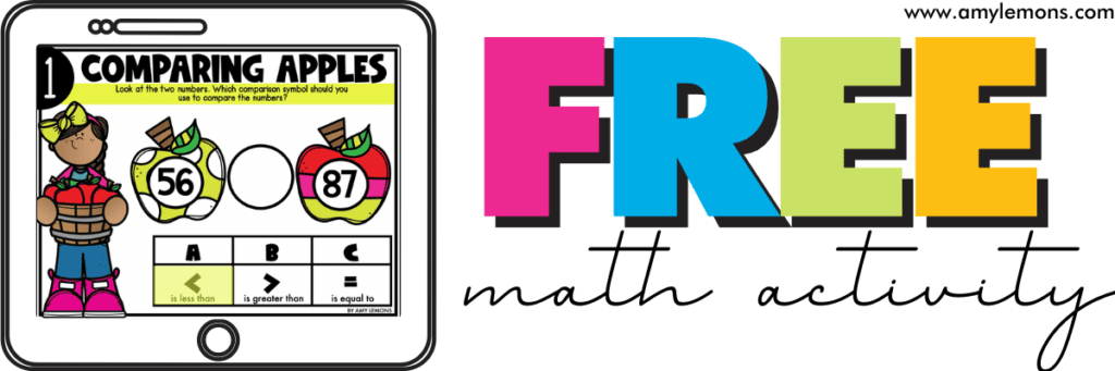 free comparing numbers math activity