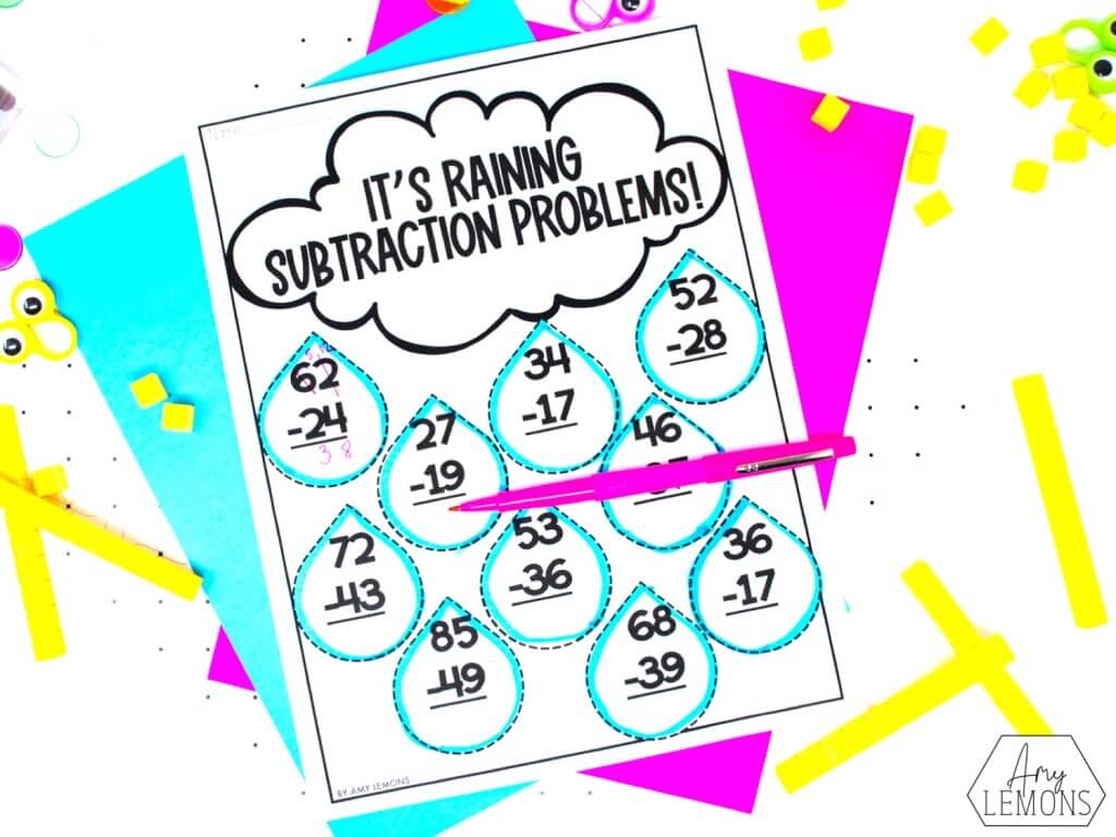 subtraction with regrouping worksheet