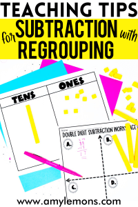 teaching tips subtraction with regrouping