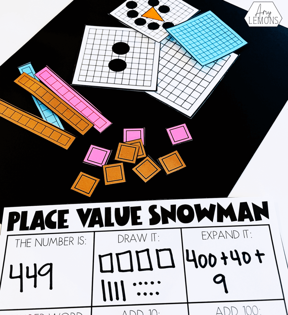 place value snowman 1