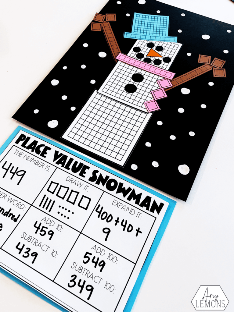 place value snowman 3