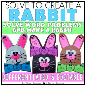 Easter Rabbit Math Word Problem Cover