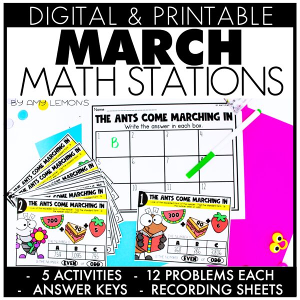 March Math Stations copy