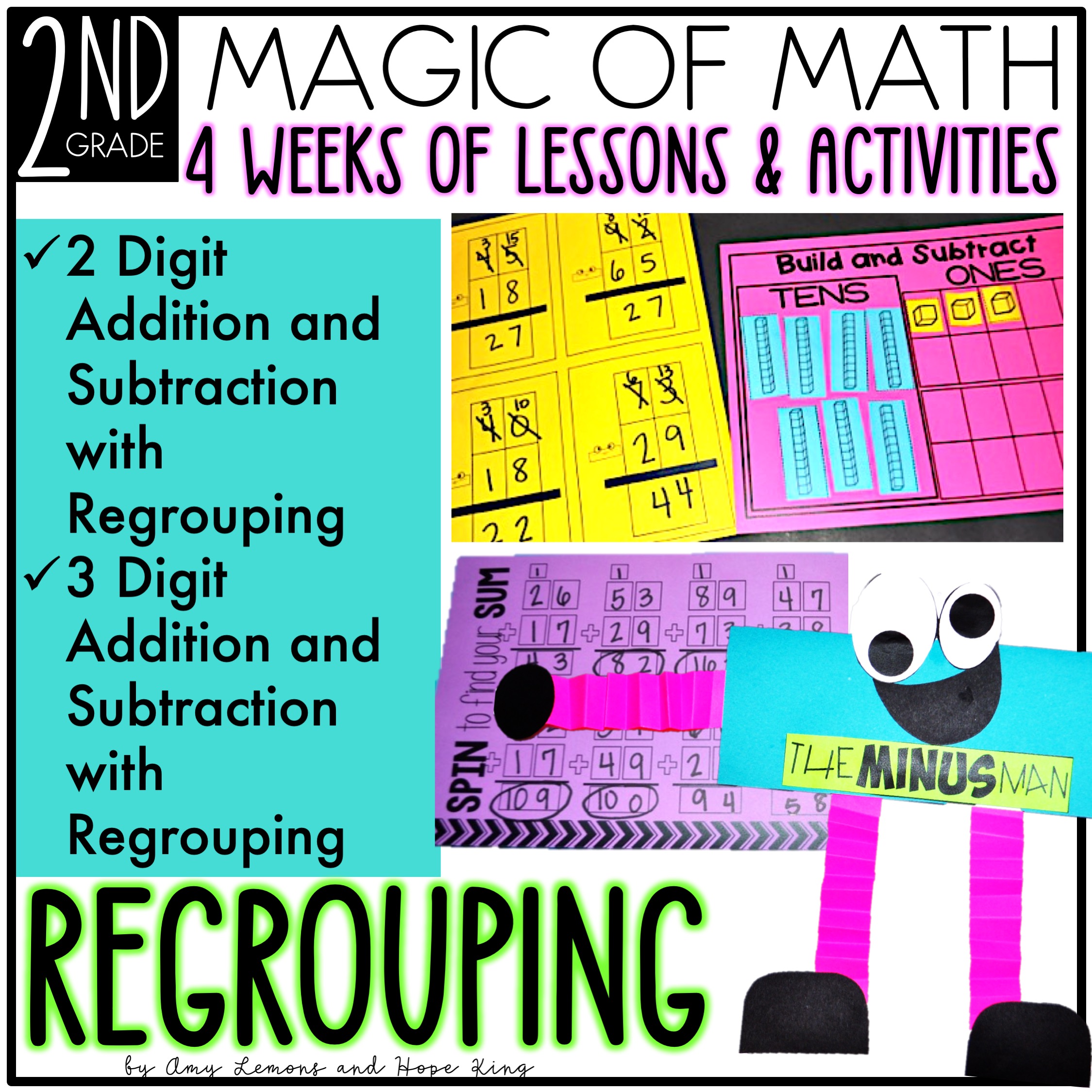 2-3 Digit Addition & Subtraction With Regrouping Strategies, Mixed