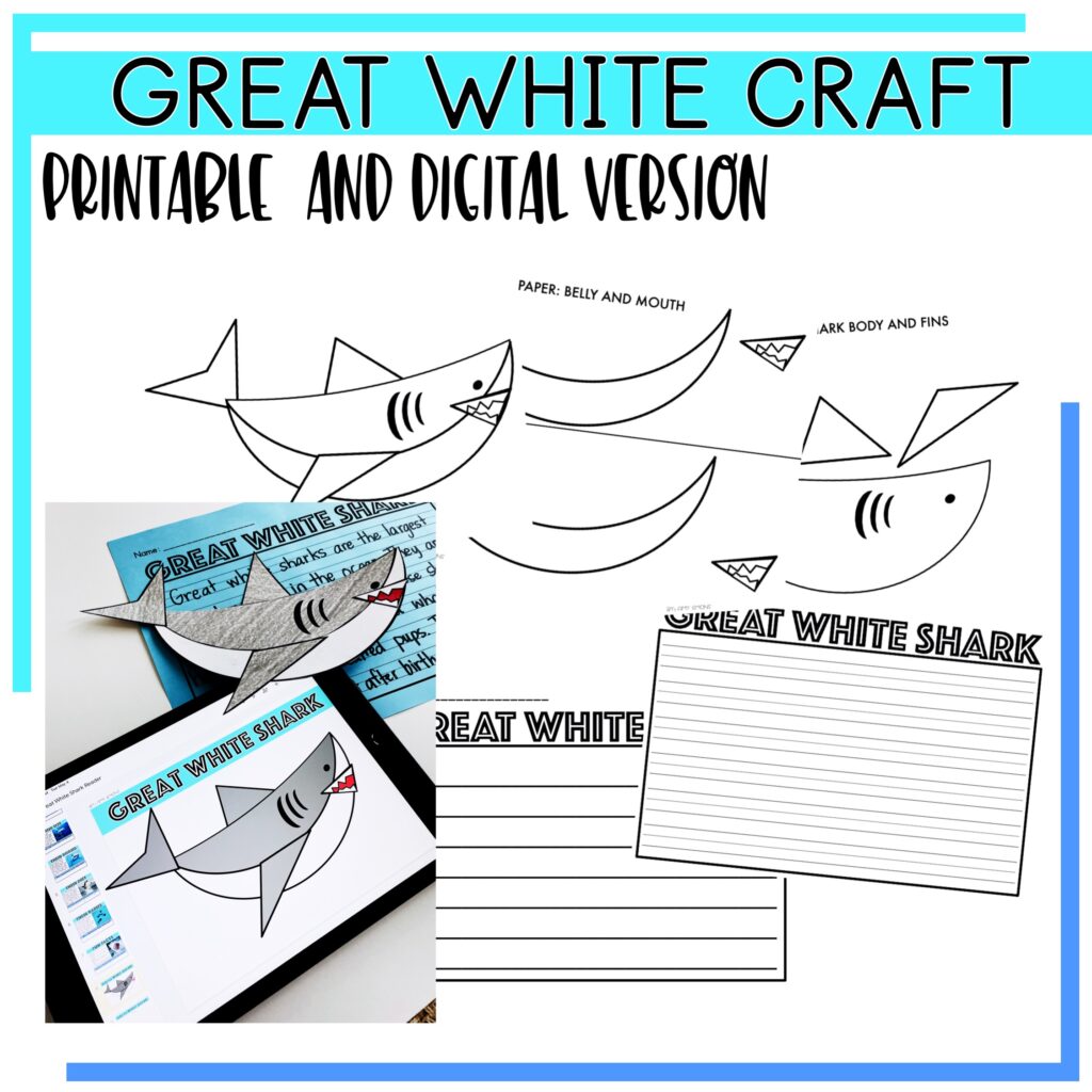 Digital and Printable Shark Reading Activities - Amy Lemons