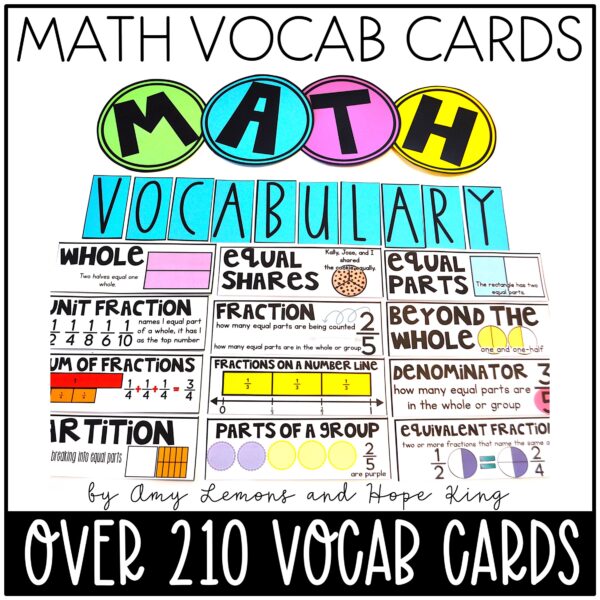 math vocabulary cards