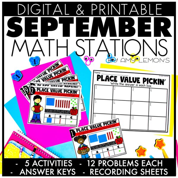 september math stations 2nd grade