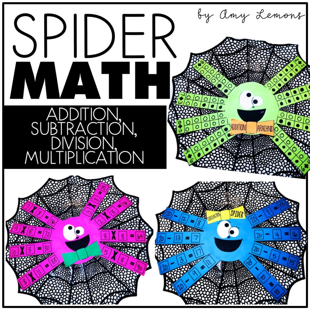 Spider Math Craft: Addition, Subtraction, Multiplication, or Division