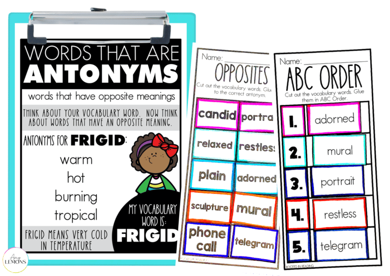 Activities for Teaching Vocabulary - Amy Lemons