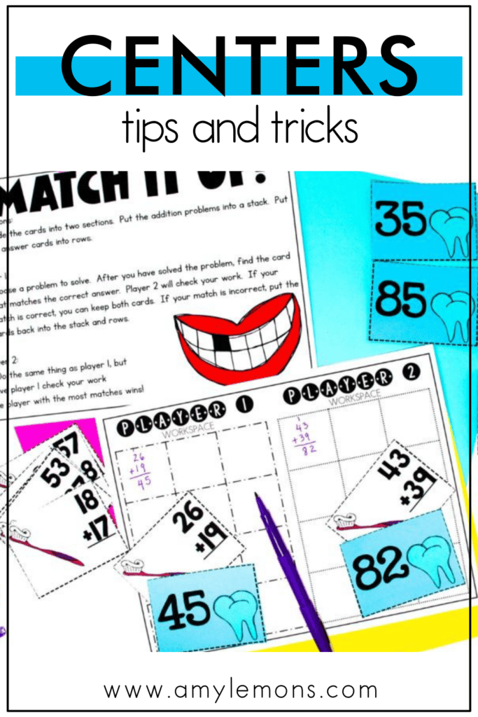 math centers tips and tricks