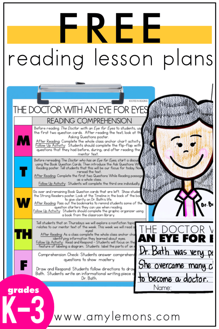 Free Reading Lesson Plans