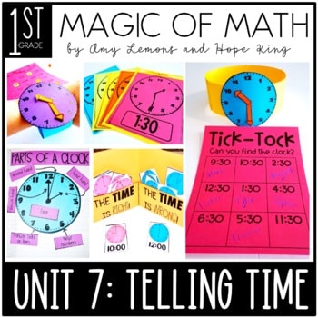 1st Grade Magic of Math Unit 7 Telling Time to the Hour and Half Hour 1