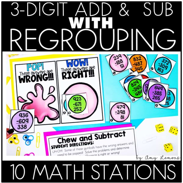 3 digit math stations