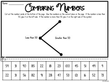 Activities for Place Value and Comparing and Ordering Numbers 4