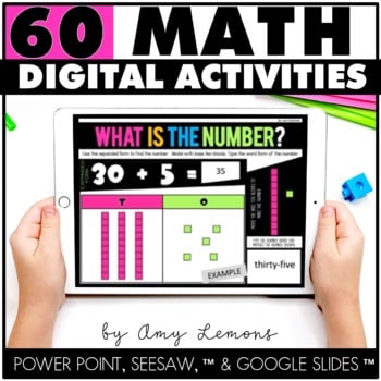 BUNDLE Digital Math Activities SEESAW Google Slides PP 1