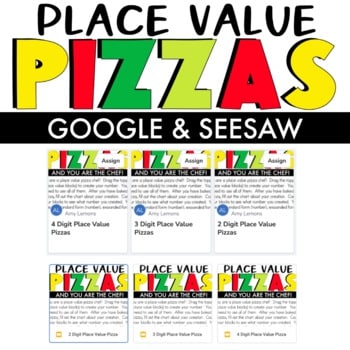Digital and Printable Place Value Pizzas 2