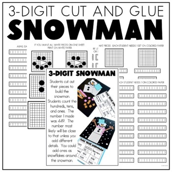 Digital and Printable Place Value Snowman 2