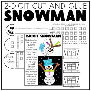 Digital and Printable Place Value Snowman 3