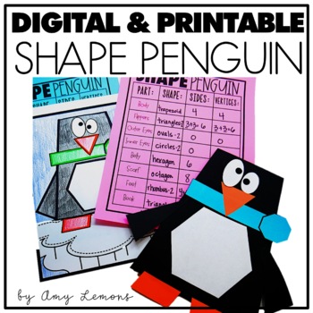 Digital and Printable Shape Penguin 1