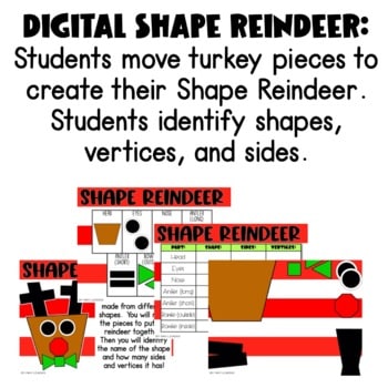 Digital and Printable Shape Reindeer 3
