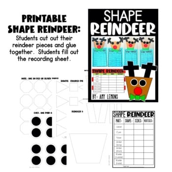 Digital and Printable Shape Reindeer 4