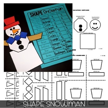 Digital and Printable Shape Snowman 2