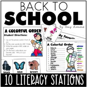 ELA Centers 10 Back to School Literacy Stations 1