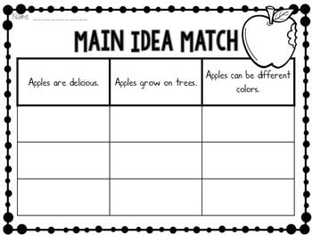 Main Idea and Supporting Details Activities 3