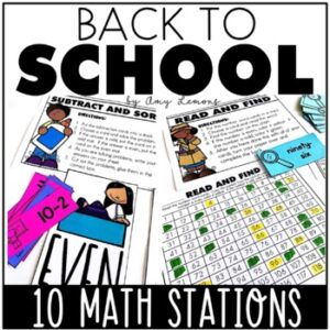 Math Centers 10 Back to School Math Stations 1